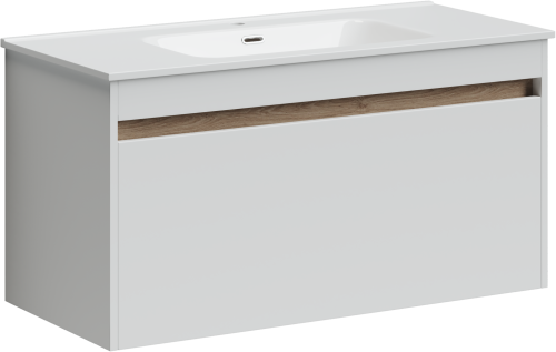 Тумба под раковину Sancos Smart SM100W 99х45х50 настенная - фото 2