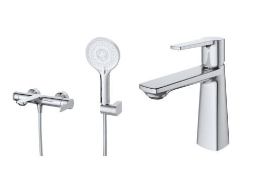 Комплект смесителей Cezares LUX LUX-VD/LS-01 настенный хром - фото 2