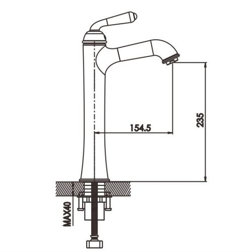 Смеситель Rose R0211H на раковину черный - фото 3