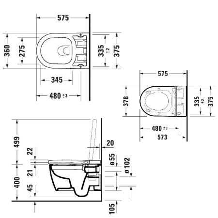Комплект переходников для соединения интерфейса клавши А2 с инсталяцией Duravit Me by Starck 1007290000
