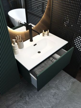 Тумба под раковину La Fenice Terra FNC-01-TER-G-80 80х50 подвесная цвет серый