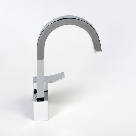 Смеситель для кухни Wasserkraft Aller 1060 WHITE 1067W на мойку белый/хром