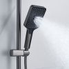 Душевая стойка Shevanik S4436T настенная цвет оружейная сталь