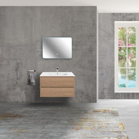 Тумба под раковину Vincea Gio VMC-2G800NO 80х50 подвесная цвет коричневый