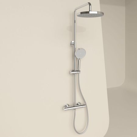 Душевая стойка Sancos Teo SC11001CH настенная цвет хром с термостатом