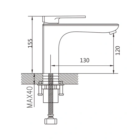 Смеситель Shevanik S8501 на раковину хром