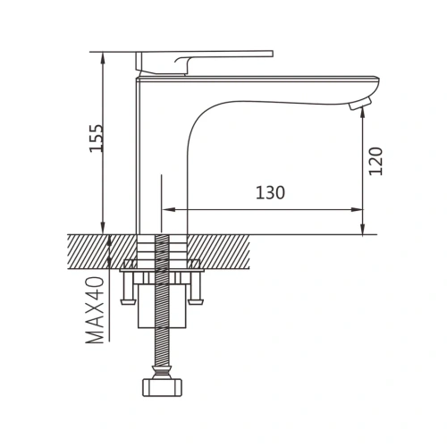 Смеситель Shevanik S8501H на раковину черный - фото 3
