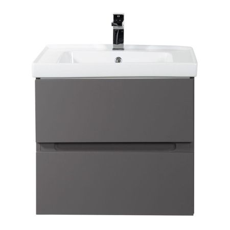 Тумба под раковину Art&Max TECHNO AM-Techno-600-2C-SO-ZB815 60х50 подвесная цвет серый