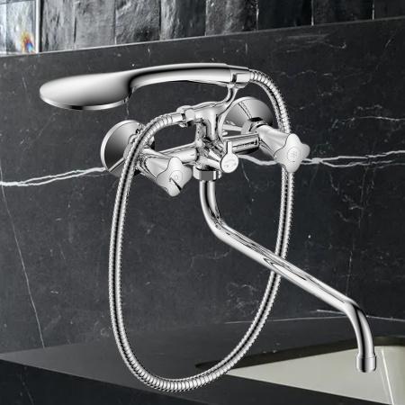 Смеситель для ванны WesnaArt Kamila KAM16-322-23241 настенный хром