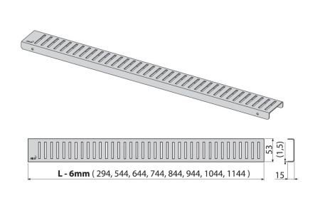 Решетка для душевого лотка Alcadrain Pure PURE-650M