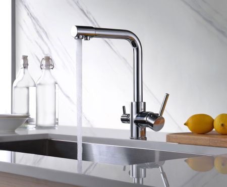 Смеситель для кухни AQG DUO 05NIC560CR на столешницу хром