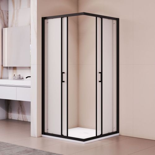 Душевой уголок RGW Passage 350803000-24 100х100 стекло матовое профиль черный без поддона - фото 2