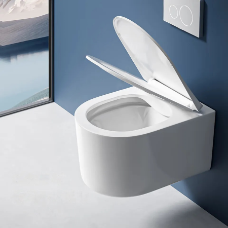 Унитаз подвесной Cerutti SPA CT9236 белый с сиденьем микролифт безободковый каскадный смыв