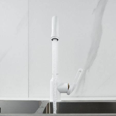 Смеситель для кухни Raffine F103C на мойку белый