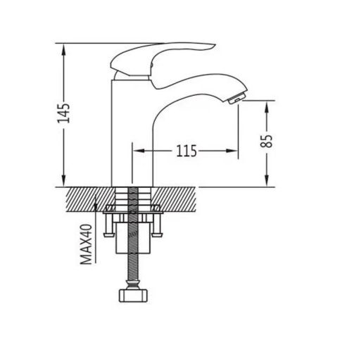Смеситель Shevanik S5501 на раковину хром - фото 3