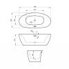 Ванна акриловая Wellsee Enjoy e Amedeo 237401000 175х85 отдельностоящая овальная с ножками