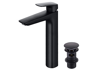 Смеситель Aquatek ВЕГА AQ1005MB на раковину черный матовый без термостата