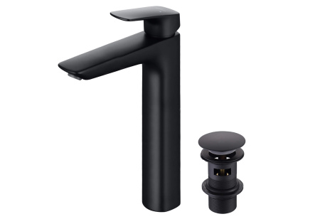 Смеситель Aquatek ВЕГА AQ1005MB на раковину черный матовый без термостата