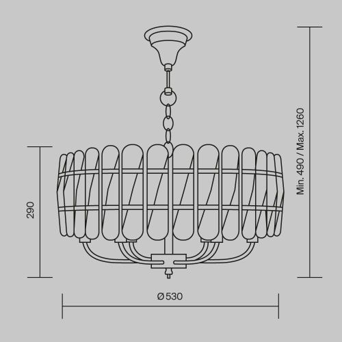 Светильник подвесной Maytoni Suite Modern MOD122PL-06BS - фото 4