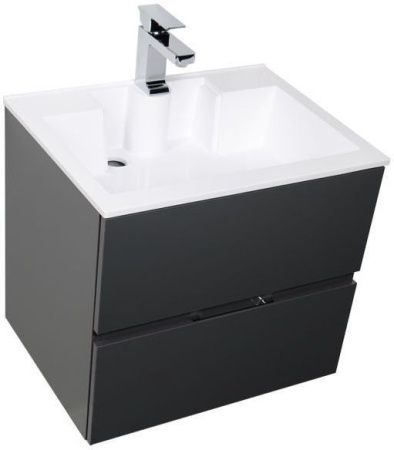 Тумба с раковиной Aquanet Алвита 00213094 60х50 подвесная цвет серый