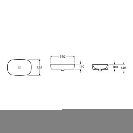 Раковина из сантехнического фарфора Lavinia Boho Bathroom Sink Slim 33311003 50х40 накладная цвет белый без отверстий под смеситель