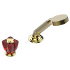 Смеситель THG Petale de Cristal rouge U6C-F01-6532/60A на борт ванны золото