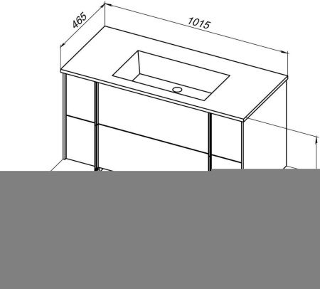 Тумба под раковину Allen Brau Reality 1.32007.PWM 100х50 подвесная цвет зеленый