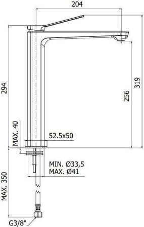 Смеситель для раковины Paffoni Tilt TI081NO на столешницу черный