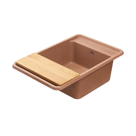 Кухонная мойка Aquaton Беллис 1A725032BS270 78х51 цвет коричневый поверхность матовая