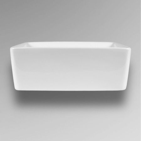 Раковина из сантехнического фарфора Bond Cube S54-390 40х40 накладная цвет белый без отверстий под смеситель