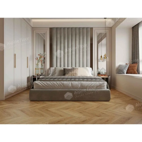 SPC ламинат Alpine Floor Chervon Alpine ECO 18-15 MC Дуб Буна Chevron толщина 0.5 см 43 класс 600х127 - фото 2