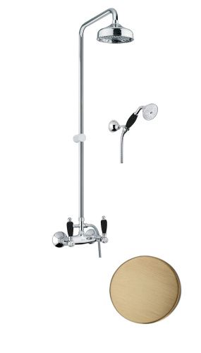 Душевая стойка Fiore 22ZZ0620 настенная цвет бронза - фото 2