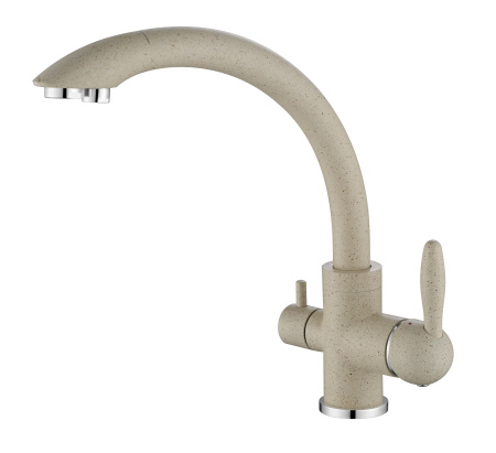 Смеситель для кухни Paulmark ESSEN Es213001-328 на раковину бежевый без термостата