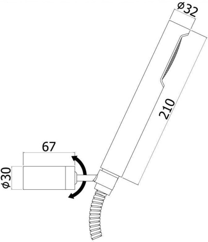 Душевой гарнитур Paffoni Birillo ZDUP036NO настенный черный - фото 2