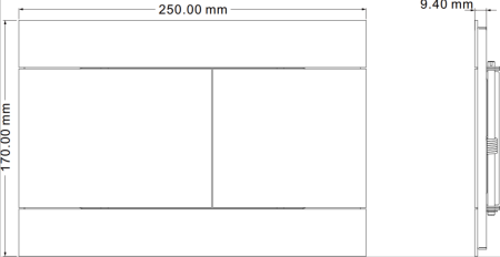 Клавиша смыва механическая Iberica Blanca INOX-R IB.B015.01 цвет серый