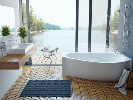 Ванна из литьевго мрамора Эстет Грация ФР-00000633 170х95 пристенная асимметричная