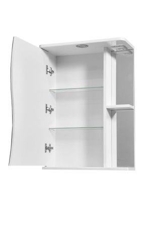 Зеркало-шкаф Stella Polar Волна SP-00000040 60х70 подвесной цвет белый