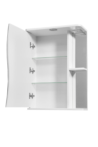 Зеркало-шкаф Stella Polar Волна SP-00000040 55х24х70 подвесной цвет белый - фото 4 Зеркало-шкаф Stella Polar Волна SP-00000040 55х24х70 подвесной цвет белый - фото 4