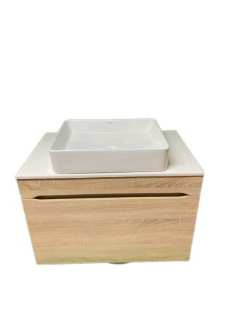 Тумба с раковиной Sintesi STL.W7817_SIN-LVB-APP-407 60х60 подвесная цвет белый