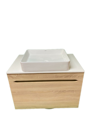 Тумба с раковиной Sintesi STL.W7817_SIN-LVB-APP-407 60х55х50 подвесная цвет белый - фото 3