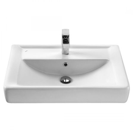 Раковина керамическая Onika Тигода 1WH302083 70х50 накладная цвет белый 1 отверстие под смеситель