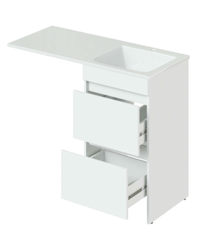 Тумба с раковиной Orange Sistema ST-110TUW+RAR 110x48x90,6 - фото 3