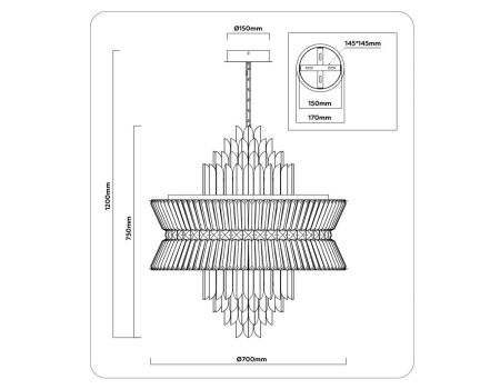 Люстра подвесная Ambrella Light Crystal (Црыстал) LH41026