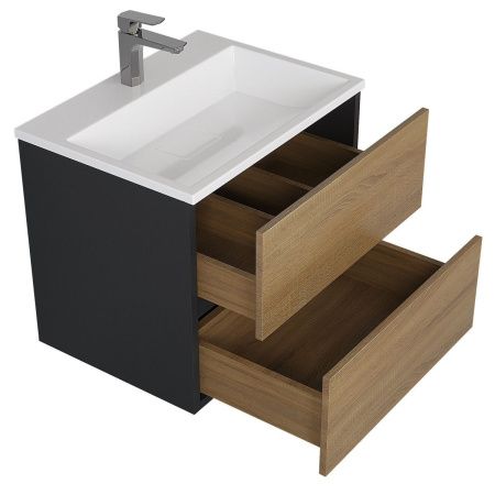 Раковина из искусственного камня Uperwood Barsa 2911120345 60х50 полувстраиваемая цвет белый