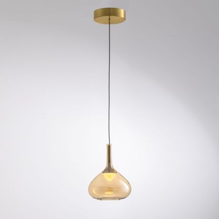 Светильник подвесной Delight Collection MD25001005-1A brass/amber