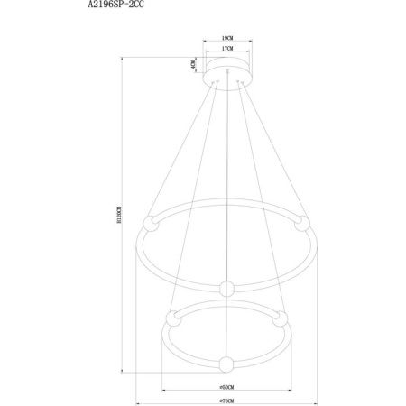 Светильник подвесной Arte Lamp Harley (Харлеы) A2196SP-2CC