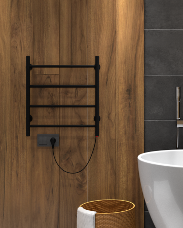 Полотенцесушитель электрический Indigo Line LСLE50-40BRR 45х50 черный