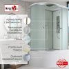 Душевая кабина AvaCan D D5012R 120х80 асимметричная с крышей ориентация правая