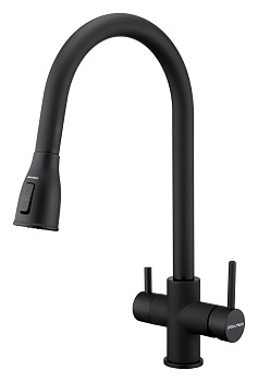 Смеситель для кухни Paulmark LANGE La214212-401 на раковину антрацит без термостата