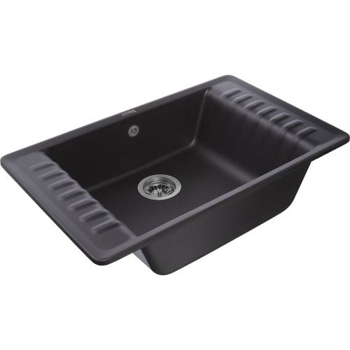 Кухонная мойка Granfest Quarz 71 черный 75х48 цвет черный поверхность матовая - фото 2